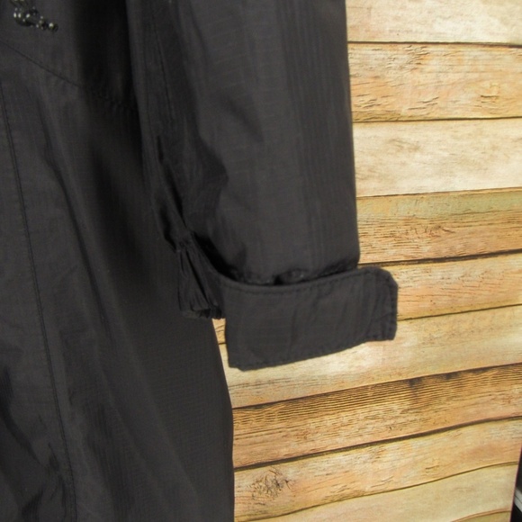 L.L. Bean Black Zipper/Velcro Hooded Windbreaker Mid-Length Men's Jacket - Picture 3 of 16